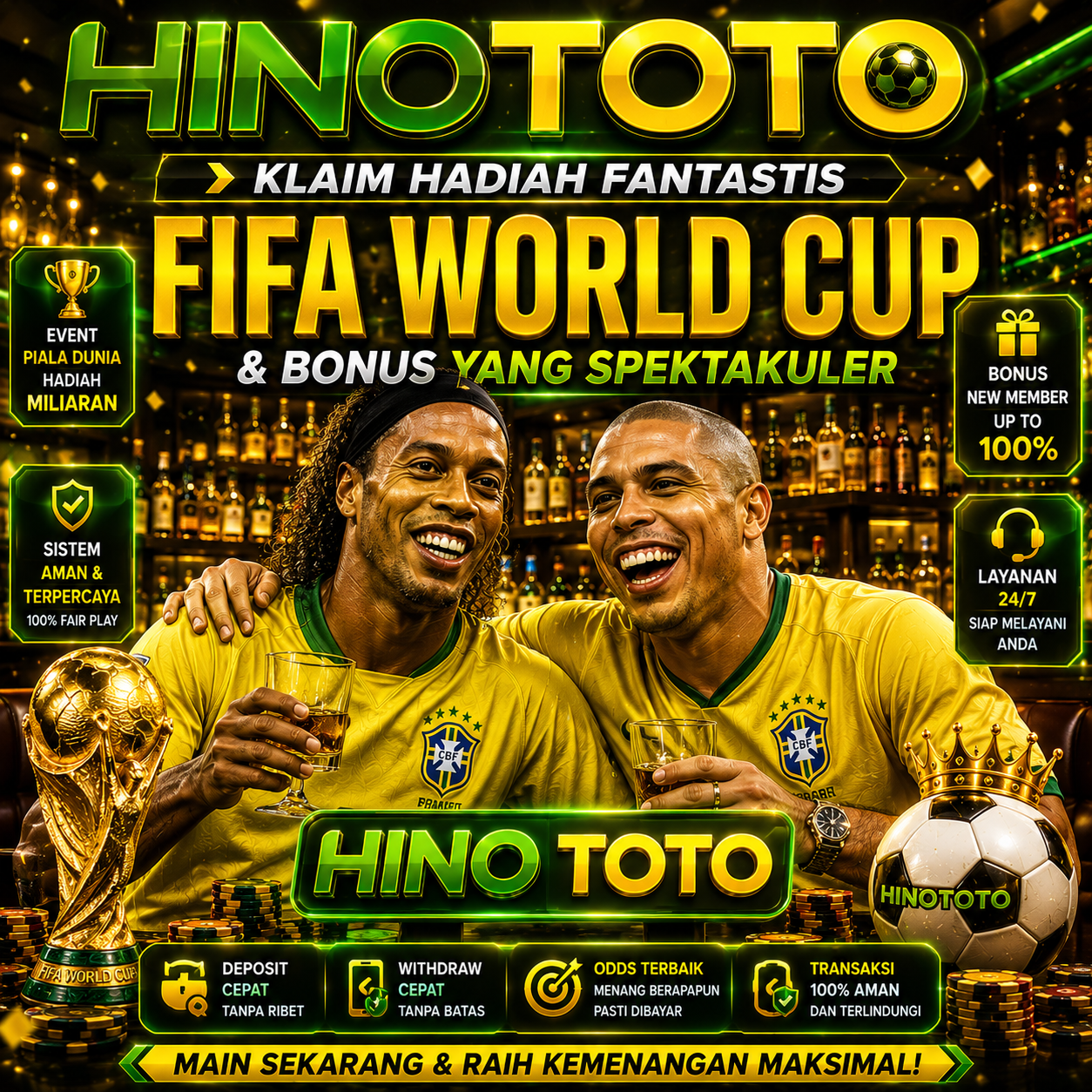 HINOTOTO ➤ Klaim Hadiah Fantastis FIFA WORLD CUP & Bonus Yang Spektakuler